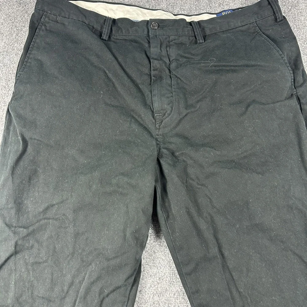 Polo‎ Ralph Lauren Pants Mens 40x30 Black Classic Fit Polo Chino Dress Casual